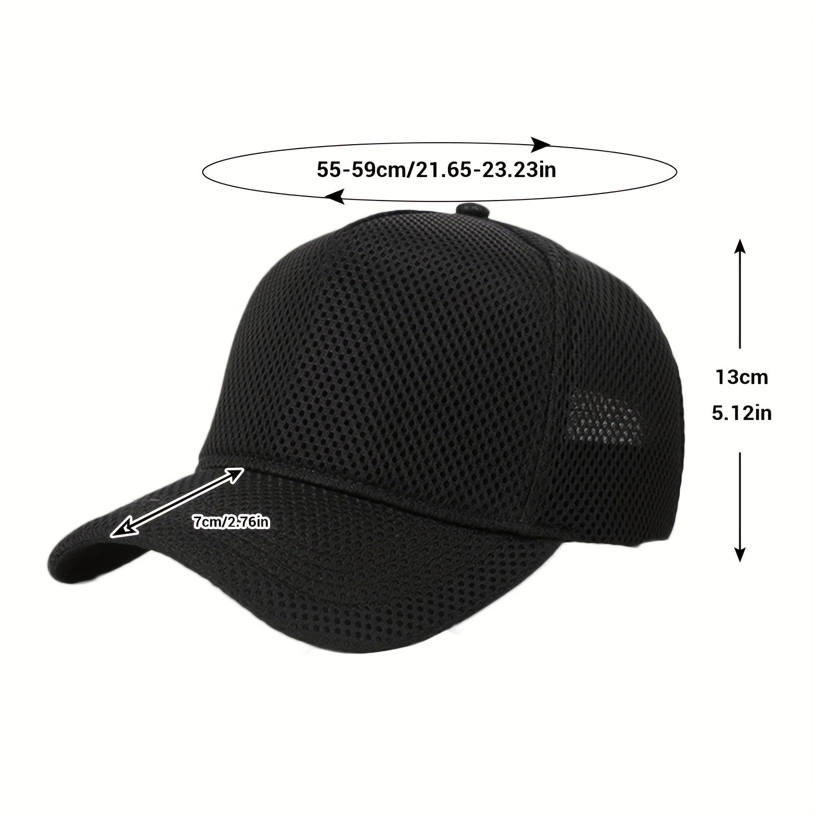 Summer Men Mesh Baseball Cap Outdoor Sports Breathable Shade Mesh Cap Adjustable
