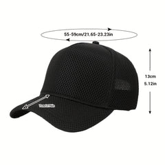 Summer Men Mesh Baseball Cap Outdoor Sports Breathable Shade Mesh Cap Adjustable