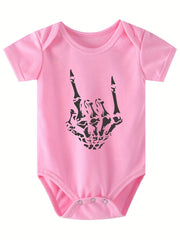 Skull Hand Halloween Funny Pattern Print Onesie Baby Pregnancy Sweatshirt