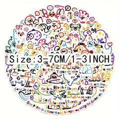 50pcs Cartoon Animal Series Waterproof DIY Sticker Pack