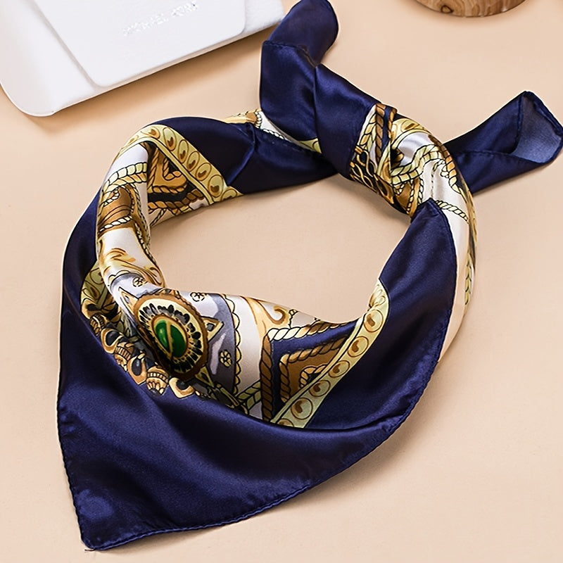 6inches Faux Silk Satin Square Scarf Breathable Silk Scarf