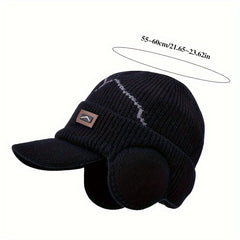 Men's Warm Knitted Hat Winter Ear Protection Baseball Cap