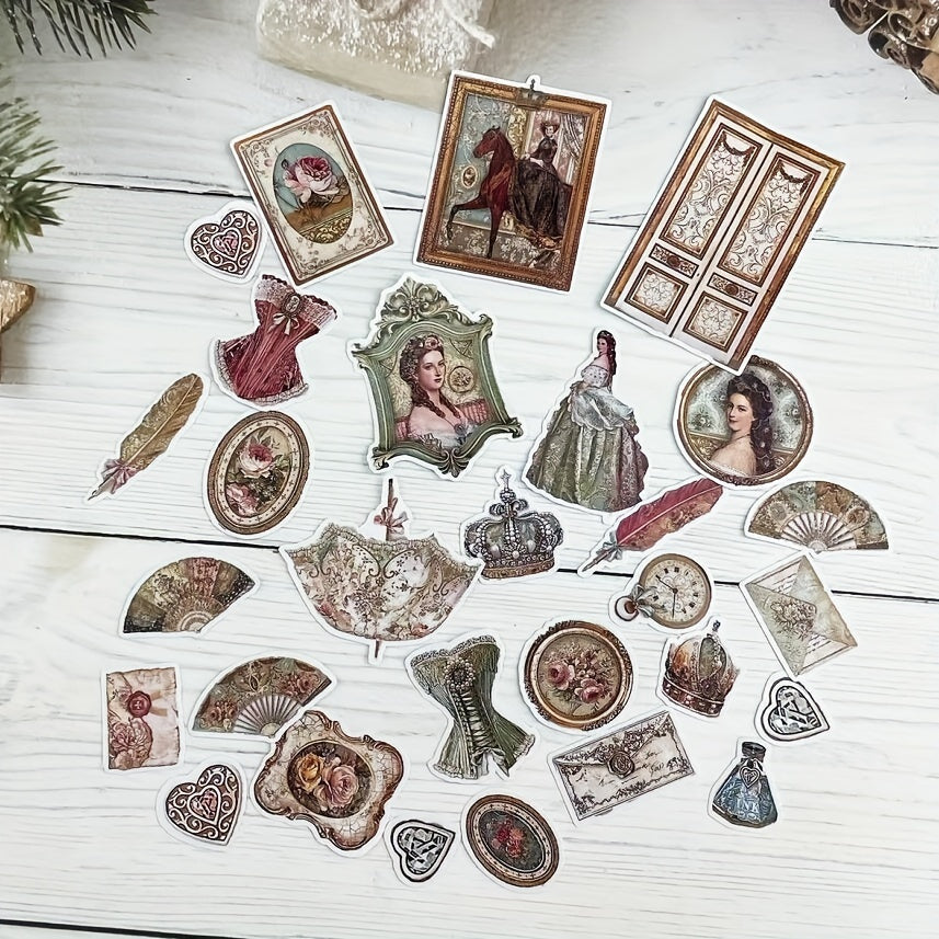 Vintage Palace Style Junk Journal Sticker Scrapbooking Stickers