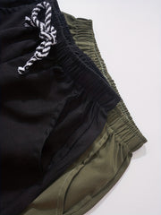 2pcs Boys Drawstring Waist Shorts Soft Comfortable Breathable Kids Clothes