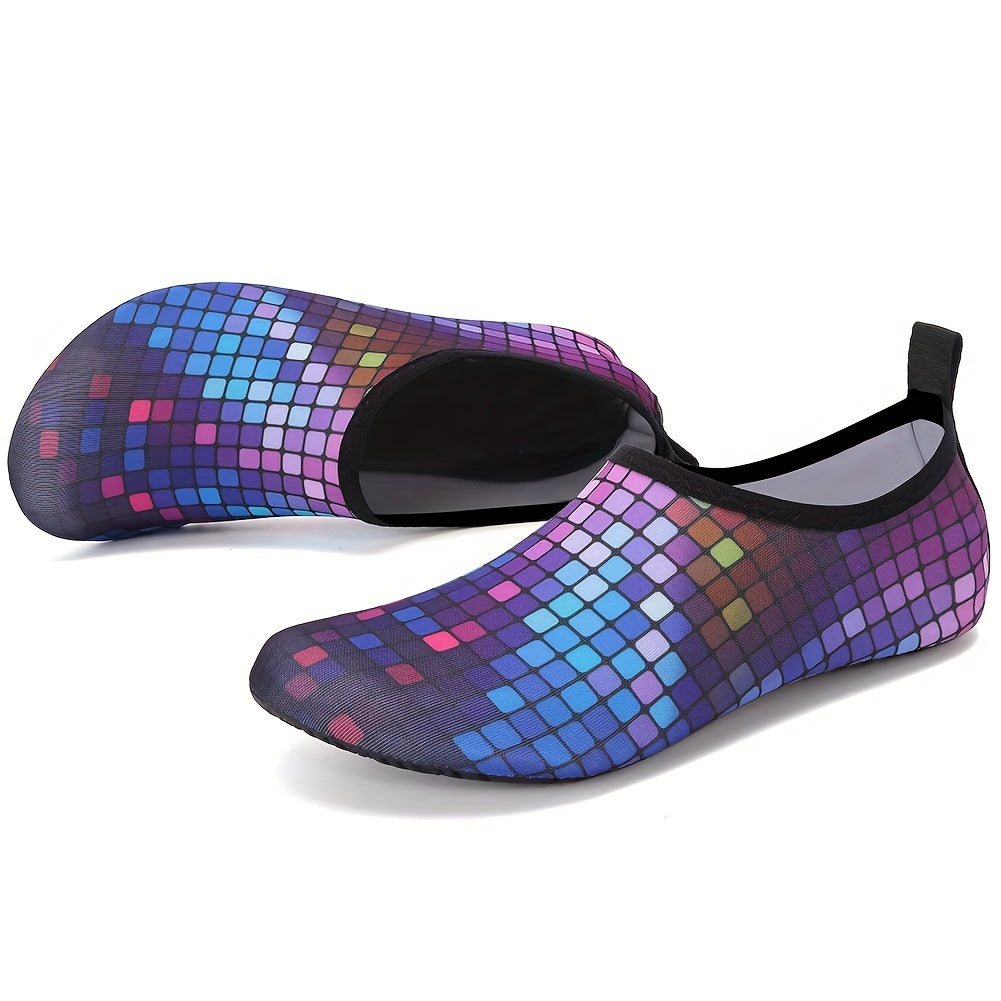 Women's Plaid Print Water Shoes Quick Drying Outdoor Sporty Creek Shoes