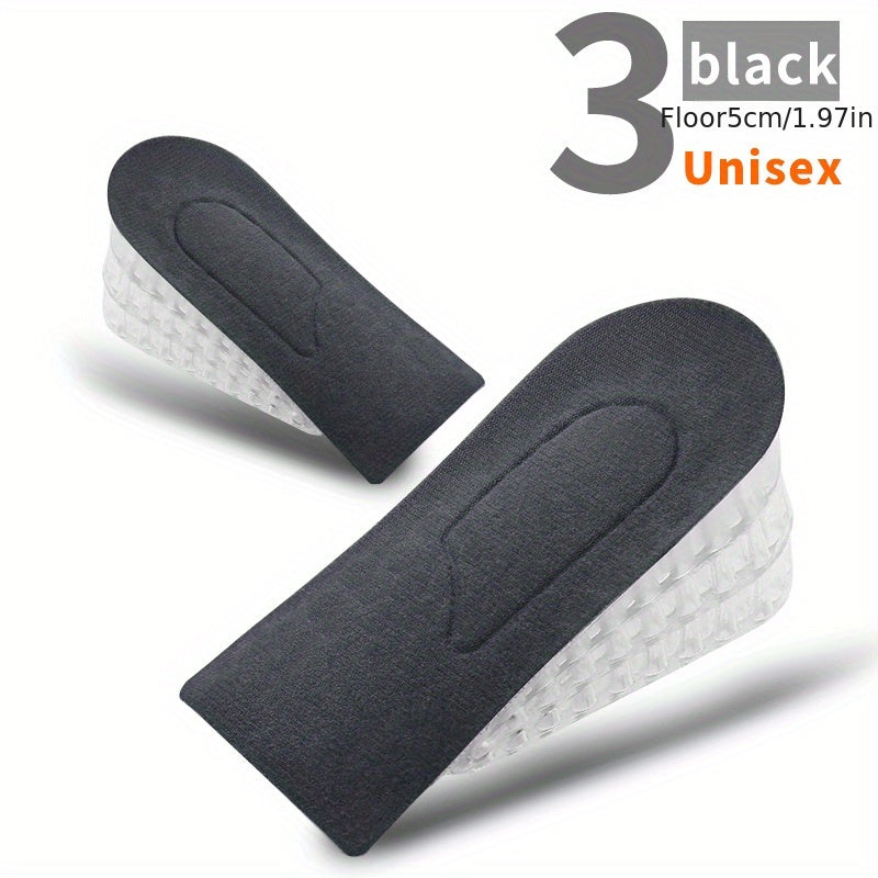 Invisible Height Increase Insoles For Women Men Half Insole 3 Layer Air Up Lifts
