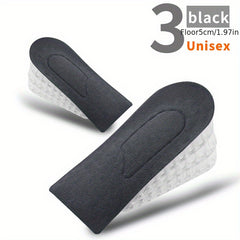 Invisible Height Increase Insoles For Women Men Half Insole 3 Layer Air Up Lifts