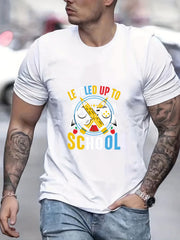 Men's Graphic Crew Neck Active T-shirt for Summer