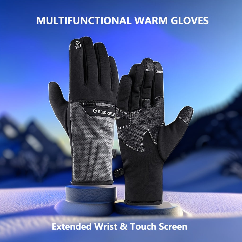 Waterproof Skiing Gloves for Men and Women - Touch Screen - Anti-Skid