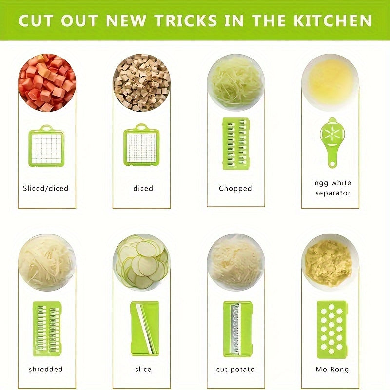 Portable 14-in-1 Vegetable Cutter for Camping
