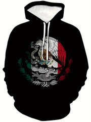 MEXICO Print Hoodies For Men Graphic Hoodie With Kangaroo Pocket