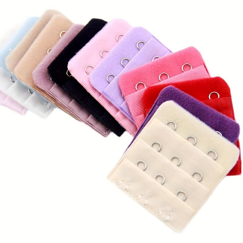 5pcs 3 Hooks Bra Strap Extenders Adjustable Band Buckle Women's Lingerie