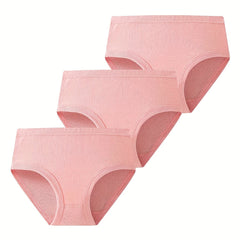 3pcs Girls Casual Cotton Briefs Underwear Panties Kids Bottoms