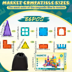 86pcs 3D Shape & Block Building Set Children's Gift
