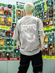 Scorpion Pattern Print Men's Short Sleeve T-shirt Graphic Tee