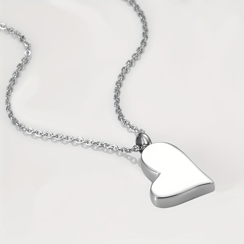 Pet Cremation Urn Jewelry Stainless Steel Keepsake Necklace for Ashes