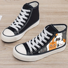 Girls' High Top Cats Skate Shoes with Plush Lining
