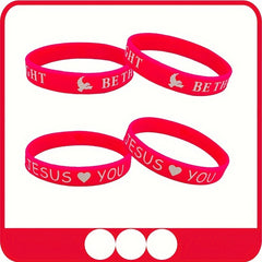 Colorful Pattern Faith Silicone Bracelet Wrist Band