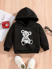 Baby's Casual Hooded Sweatshirt with Statue Print