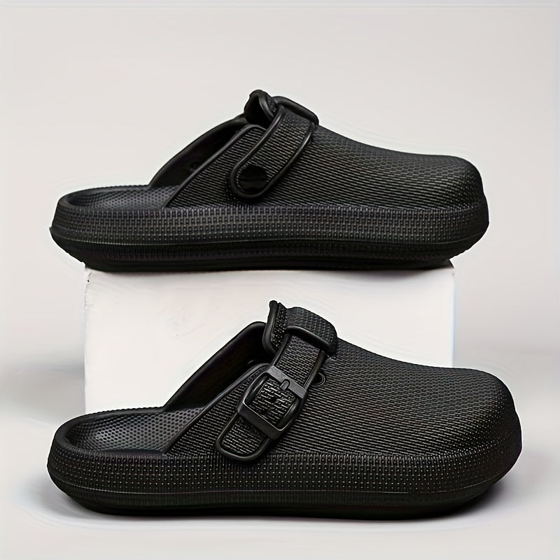 Men's Adjustable Buckle Clogs Non Slip Casual Slippers