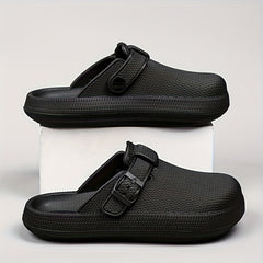 Men's Adjustable Buckle Clogs Non Slip Casual Slippers