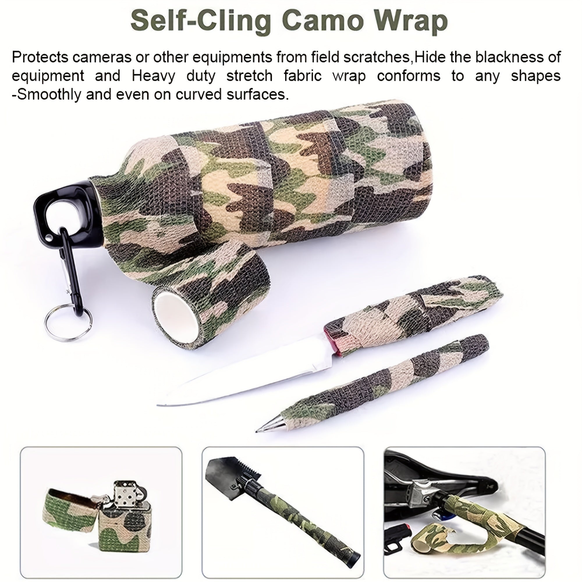 Self Adhesive Camouflage Tape Wrap Outdoor Strong Wrap Stickers