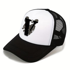 Unisex Sunshade Breathable Baseball Cap with V Embroidery