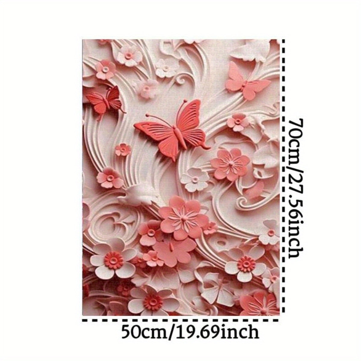 3D Relief Butterfly & Flower Sea Puzzle Romantic Healing Collage