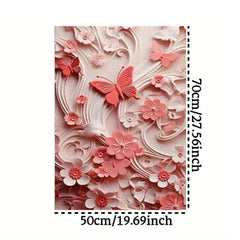 3D Relief Butterfly & Flower Sea Puzzle Romantic Healing Collage