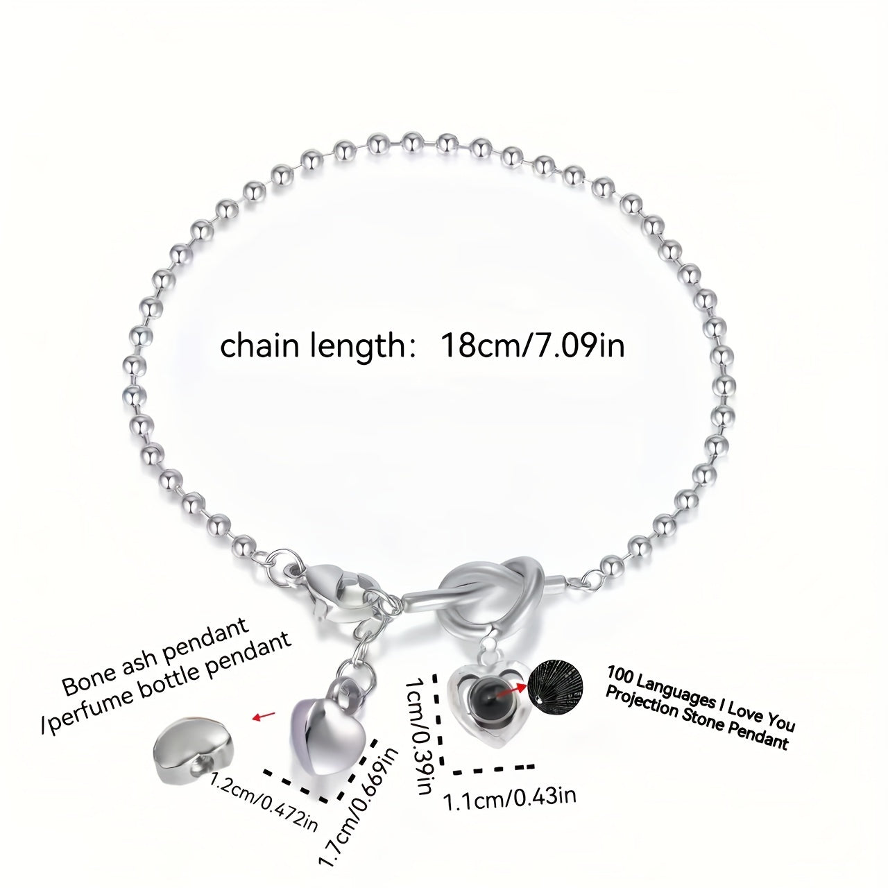 Love Pendant Bracelet Pet Memorial Personalized Handwear Adjustable Bracelet