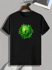 Green 3D Pattern Men's Graphic T-shirt Casual Comfy Tees For Summer