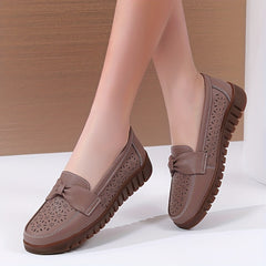 Women's Hollow Out Flat Shoes Closed Toe Slip On Shoes