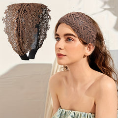 Wide Lace Headband Hair Band With Teeth Women's Headband Lace Floral Hair Hoop