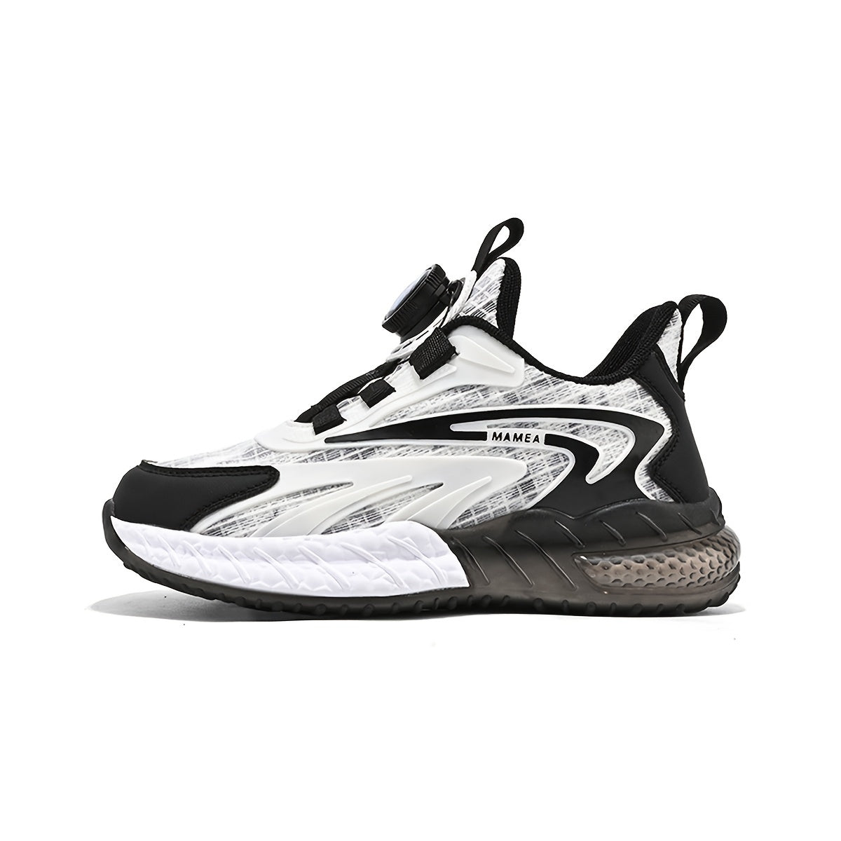 Boy's Running Shoes with Rotating Buckle Anti-Skid Sneakers