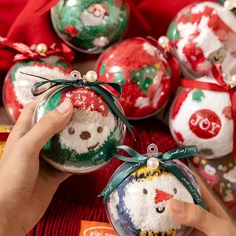 Christmas Style Socks For Boys and Girls, Ball Shaped Packaging