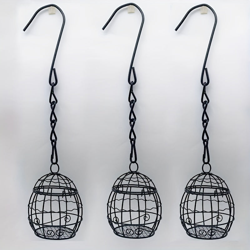 Outdoor Bird Cage Feeder Spring Hanging Bird Feeder Garden Yard Feeder