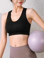 Stretchy Strappy Back Women's Sports Bra for Comfortable Workouts