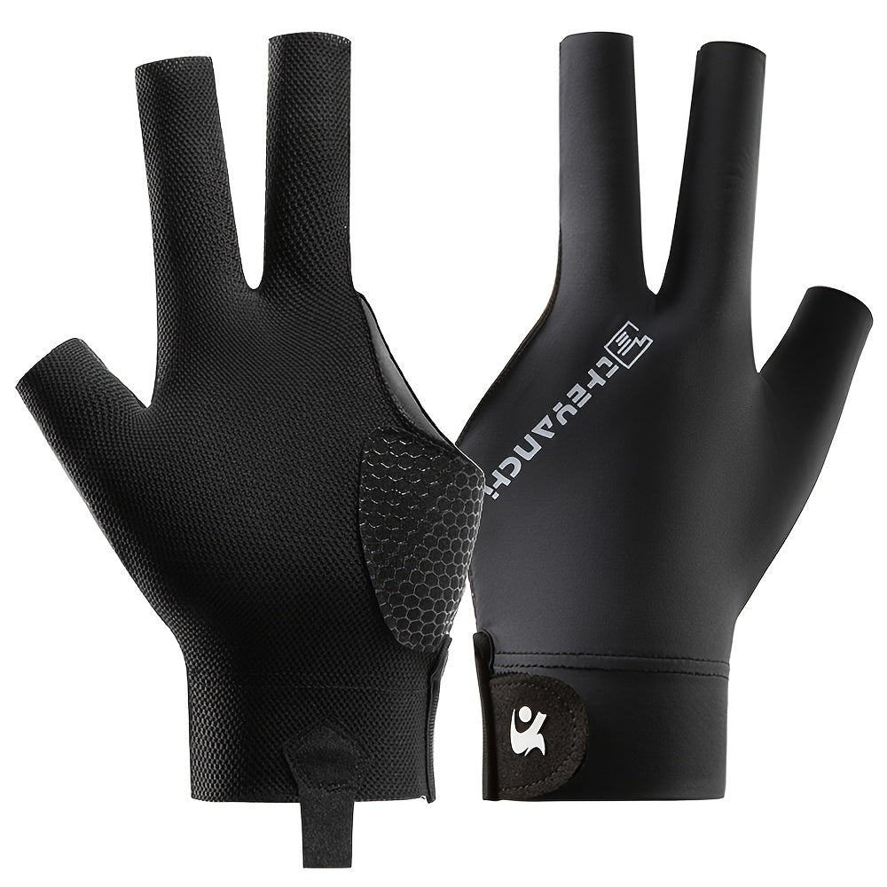 1pc Left Hand Billiard Glove Light & Breathable Three-finger Snooker Non-slip