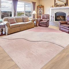 Pink Shaggy Floor Carpet - Soft Faux Sheepskin Mat