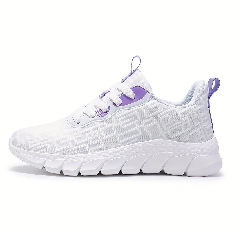 Women's Mesh Sporty Shoes Breathable Lace Up Running & Tennis Sneakers