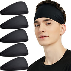 5pcs Non Slip Sports Headband for Running Basketball Football Yoga