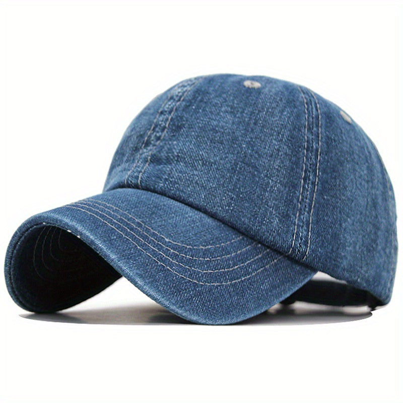 Men's Denim Baseball Cap Jeans Snapback Cap Casquette Plain Bone Hat Gorras