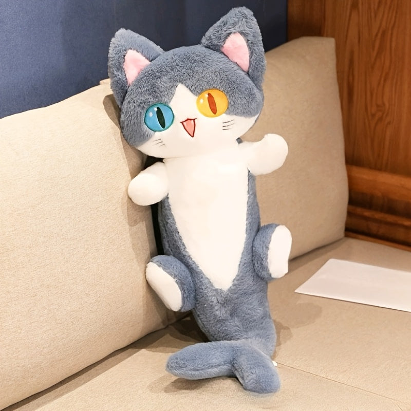 Shark Cat Plush Toy with Pink Accents Soft Stuffed Animal