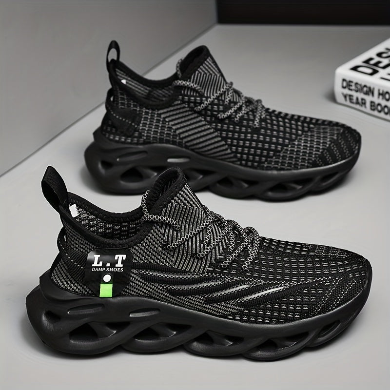 Men's Breathable Knitted Sneakers for Running