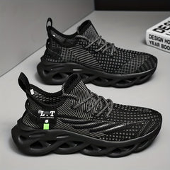 Men's Breathable Knitted Sneakers for Running