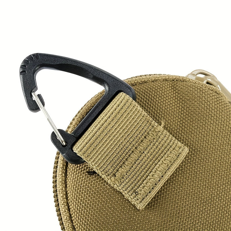 Compact Earphone Storage Bag with Zipper and Buckle