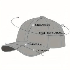 Washed Cotton Printed Letter Baseball Cap Soft Sun Hat for Men and Women