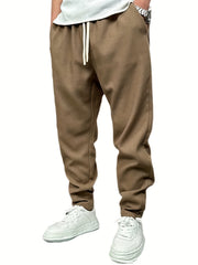 Solid Linen Pants Men's Loose Baggy Trousers Breathable Outdoors Hip Pop Style
