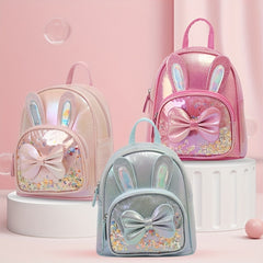Kids Bow Decor Rabbit Ear Backpack