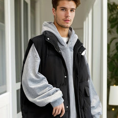 Men's Stand Collar Thermal Vest for Autumn Winter